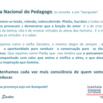 No Dia Nacional do Pedagogo, te convido  a um “banquete”.