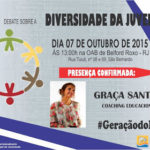 Coach Educacional Graça Santos, no debate sobre a Diversidade da Juventude.